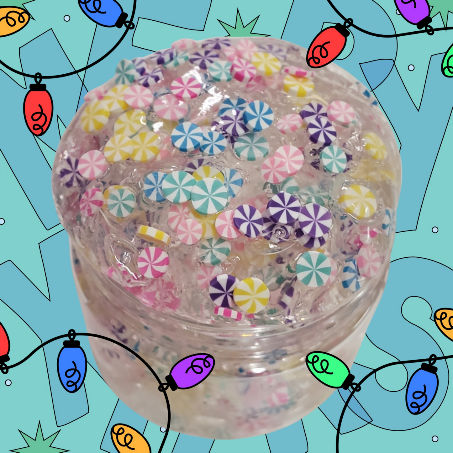 Pastels Meet Peppermint Holiday Slime